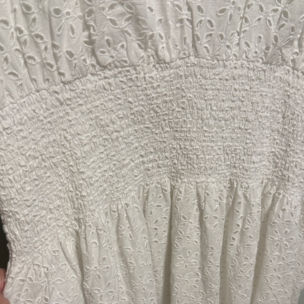 J.Crew White Floral Eyelet Dress XXL NWT - Picture 4 of 6